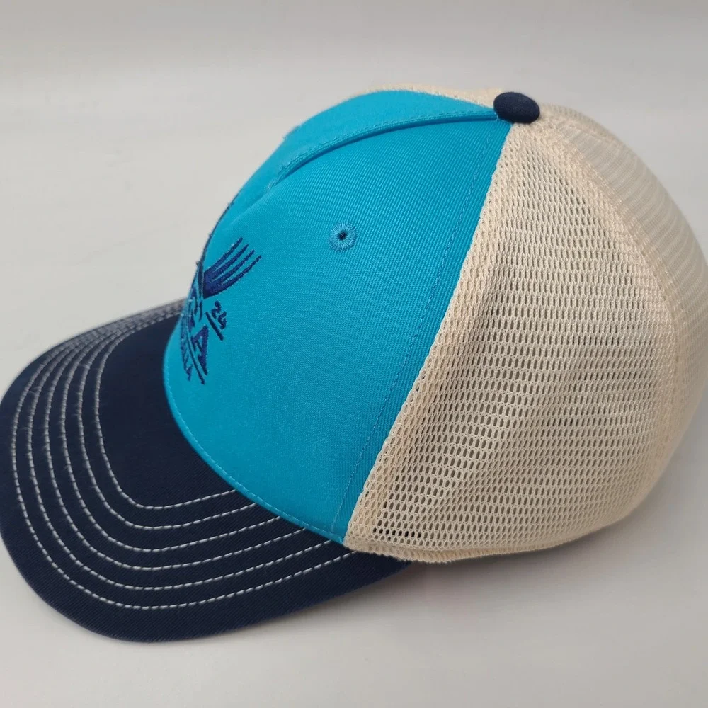 PGA Valhalla Hat Snapback Trucker Mesh Ahead Blue White Golf Club 2024 Logo Men